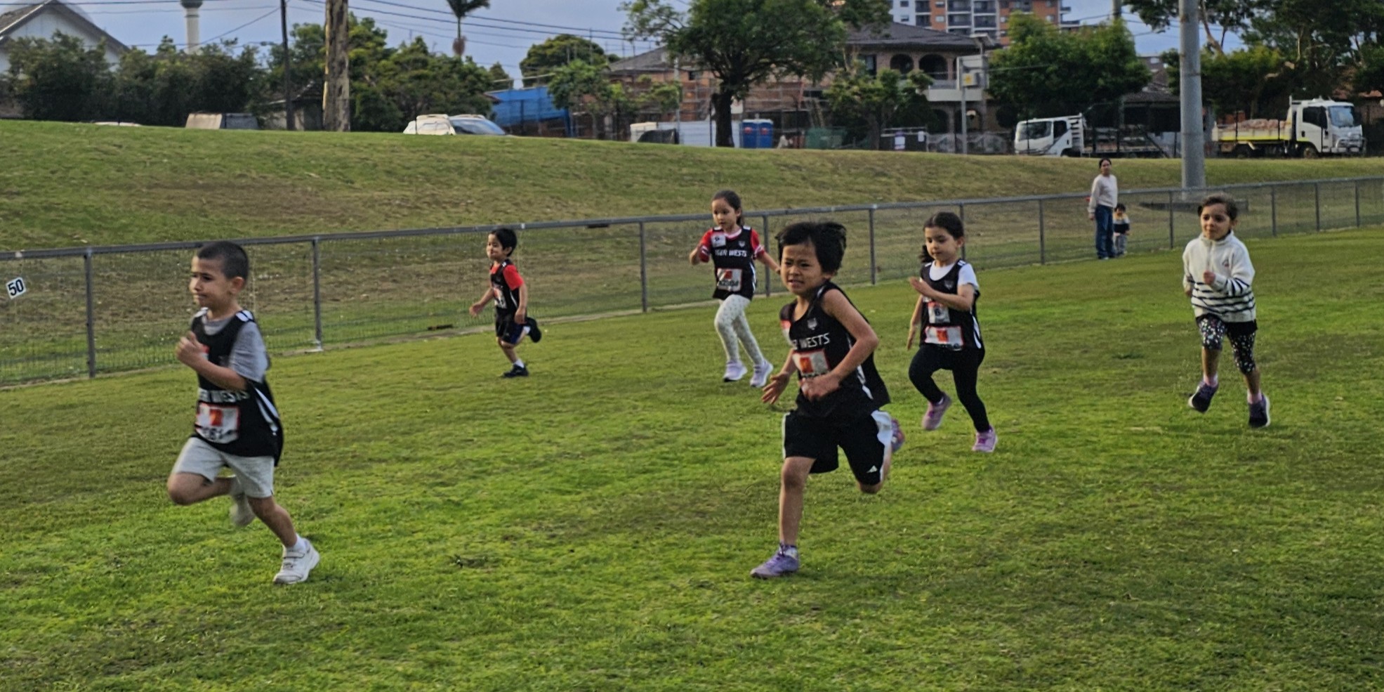 Kids racing at Tiger Wests